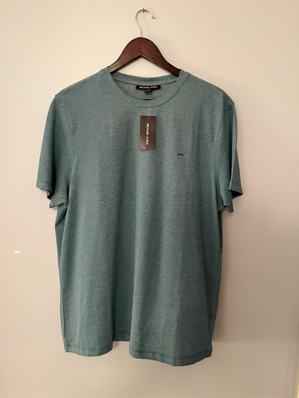 Michael Kors Short-Sleeve Crew Tee in Sage Green